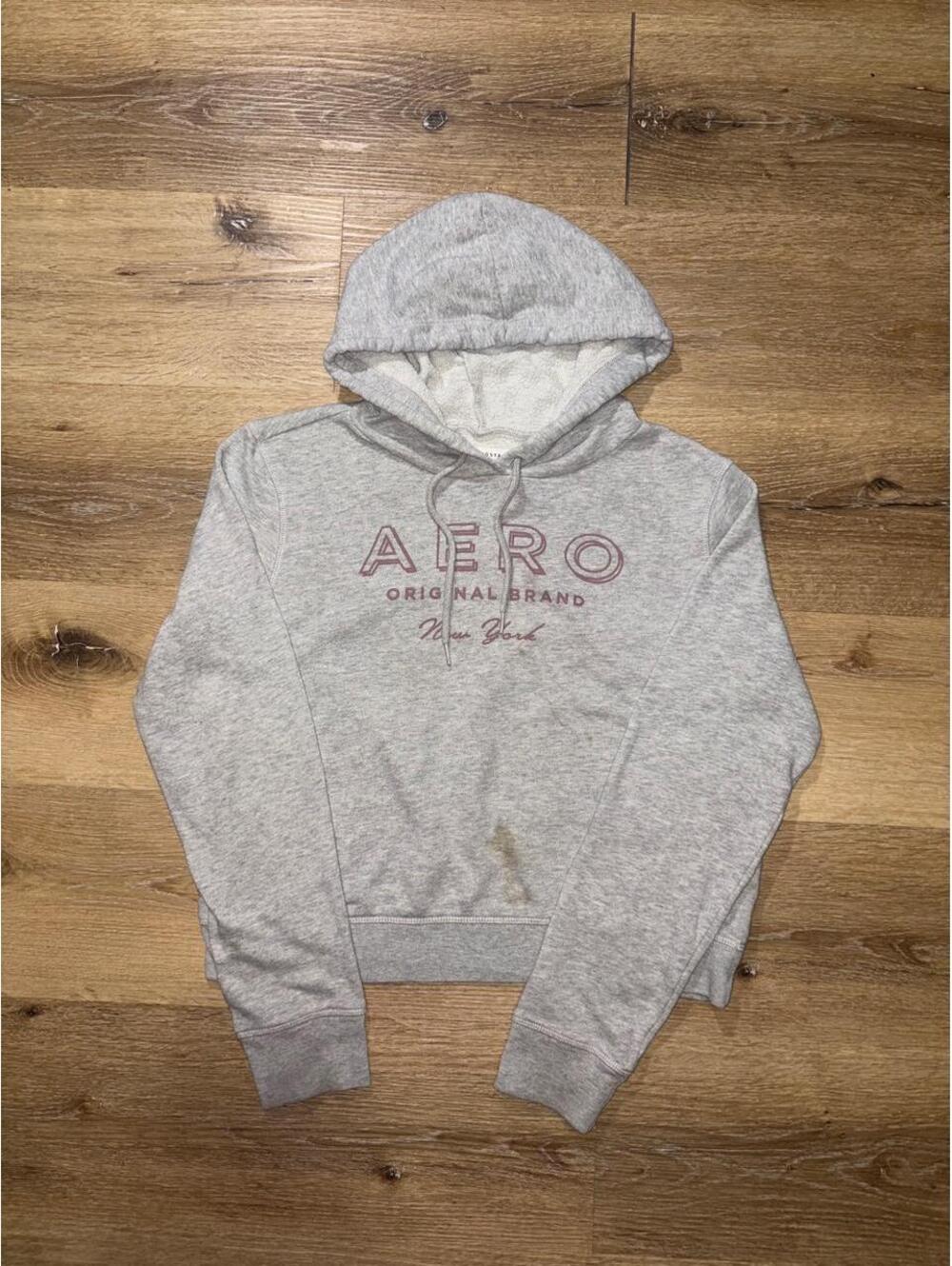 Aeropostale Aero Original Brand Gray Hoodie — Women’s Small
